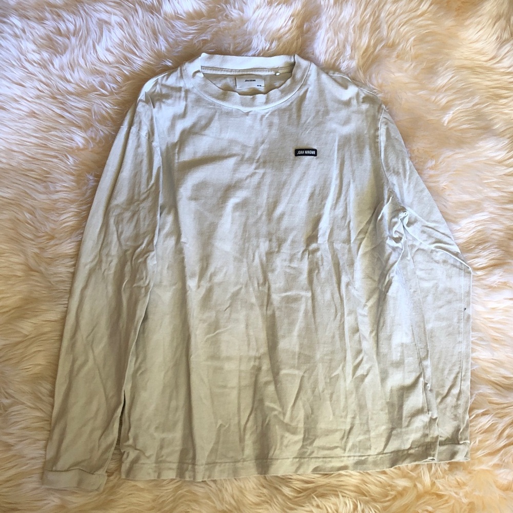 Joah Brown white Long Sleeve Top one size